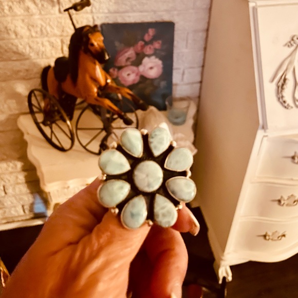 Larimar and sterling silver ring - Picture 7 of 8